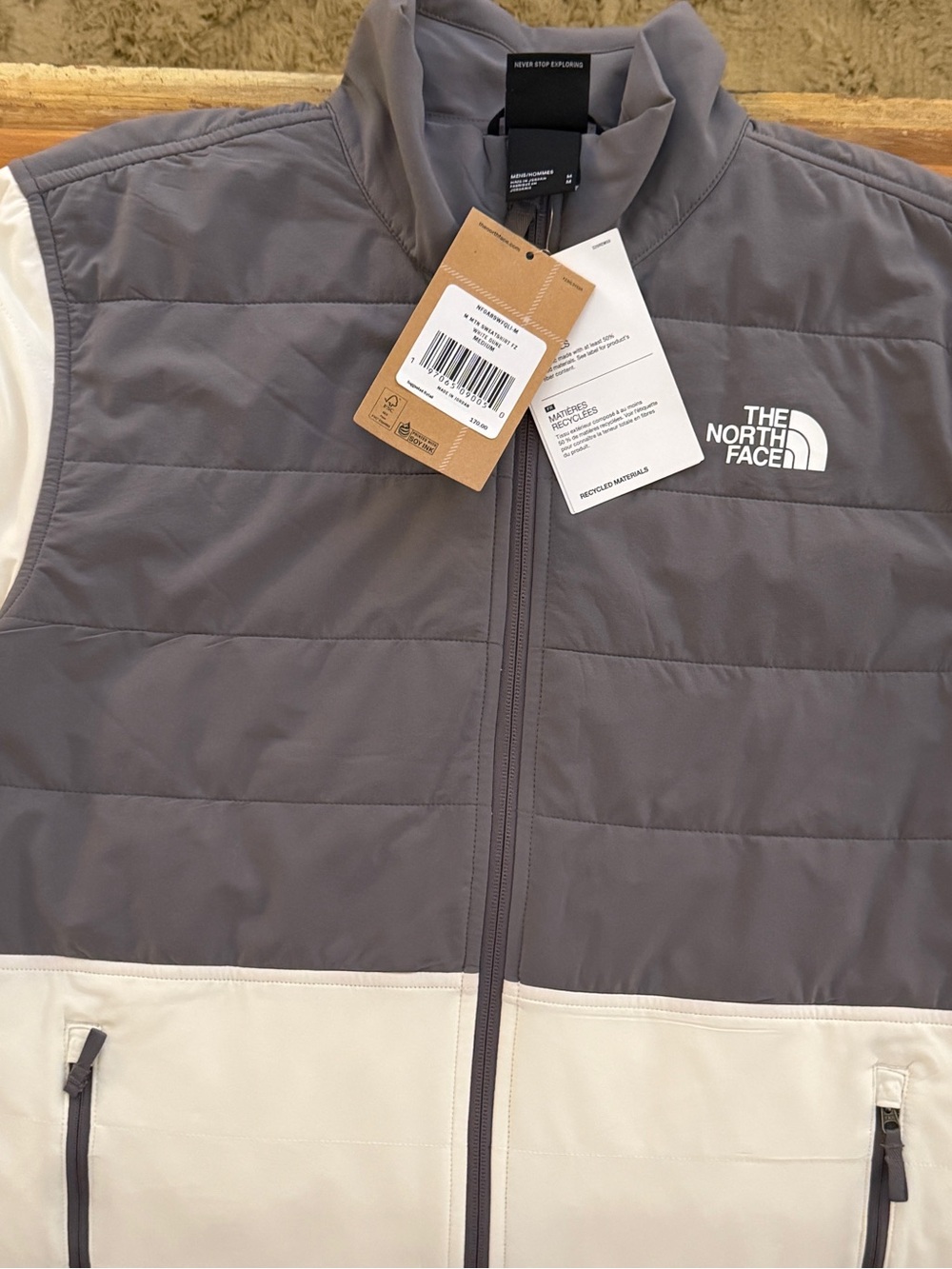 The North Face Men’s Mountain Sweatshirt White Dune Medium New With Tags